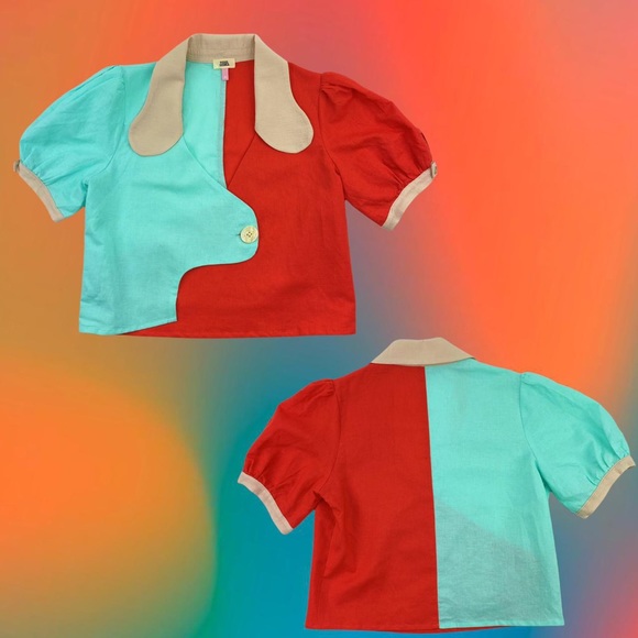 Two toned top - Picture 3 of 4